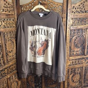 Montana Graphic Brown Sweatshirt
